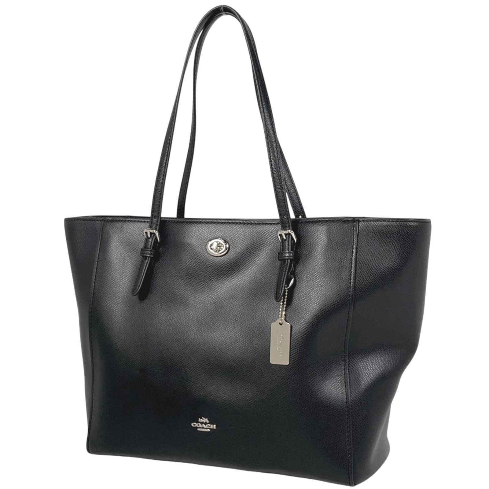 Leather Coach Tote Bag: Leather Coach Tote Bag This listing features Leather Coach Tote Bag. Item specifics are provided below. Item Specifics: Brand: Coach Type: Tote Bag Material: Leather Color: Black Gender: Women Size