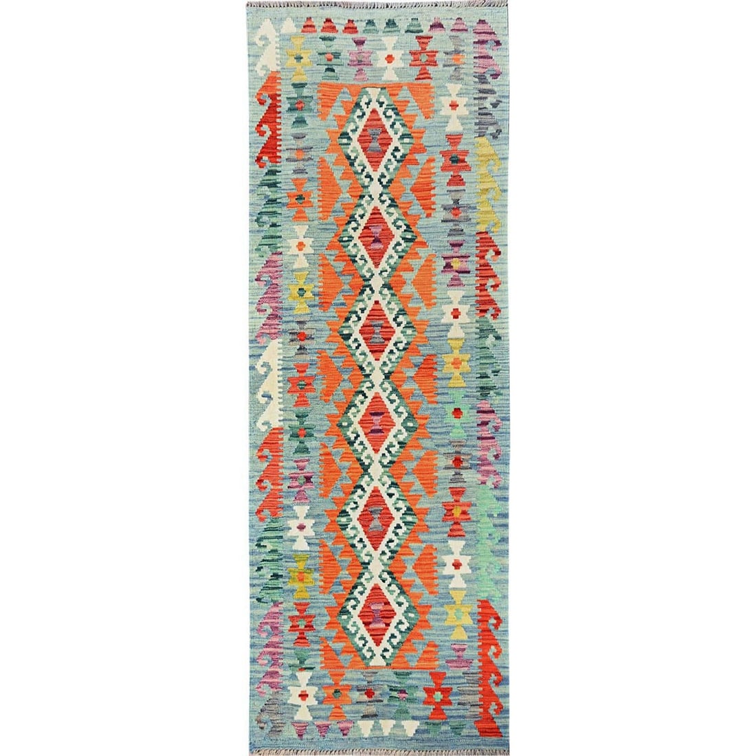 Runner 2'7"x7'10" Colorful Afghan Kilim 100% Wool Rug Flat Weave Hand Woven: Runner 2'7"x7'10" Colorful Afghan Kilim 100% Wool Rug Flat Weave Hand Woven This listing features Runner 2'7"x7'10" Colorful Afghan Kilim 100% Wool Rug Flat Weave Hand Woven. Item specifics are provid