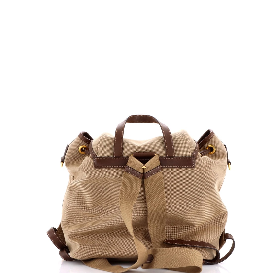 Canvas Prada Logo Backpack - 3