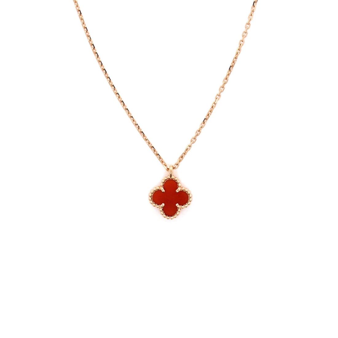 Carnelian Van Cleef & Arpels Sweet Alhambra Pendant Necklace 18K Rose Gold and: Carnelian Van Cleef & Arpels Sweet Alhambra Pendant Necklace 18K Rose Gold and This listing features Carnelian Van Cleef & Arpels Sweet Alhambra Pendant Necklace 18K Rose Gold and. Item specifics are