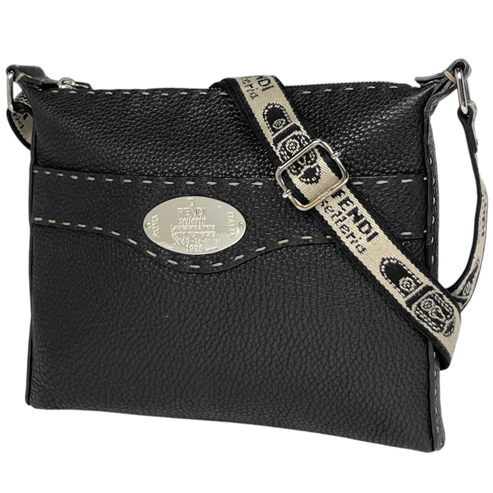 Leather Fendi Shoulder Bag: Leather Fendi Shoulder Bag This listing features Leather Fendi Shoulder Bag. Item specifics are provided below. Item Specifics: Brand: Fendi Type: Shoulder Bag Material: Leather Color: Black Gender: W