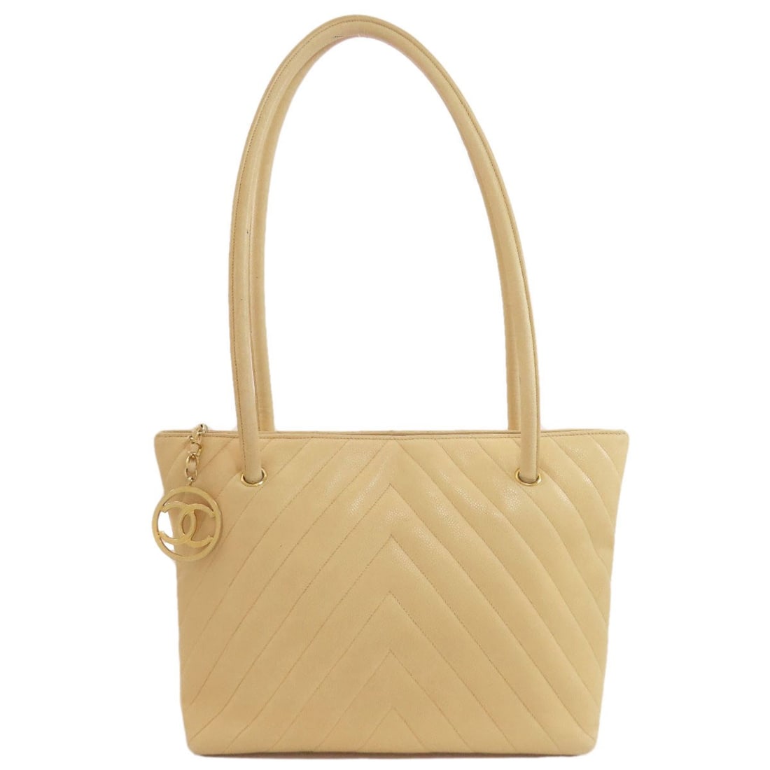 Skin CHANEL V stitch Tote Bag Grained Calfskin (1 of 20)