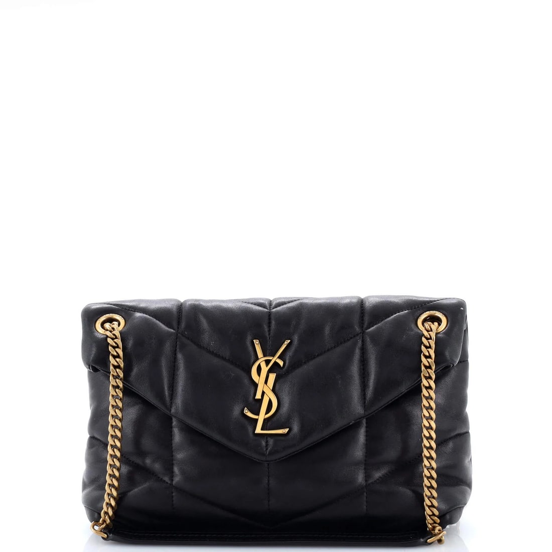 Small Saint Laurent Loulou Puffer Shoulder Bag Quilted Leather: Small Saint Laurent Loulou Puffer Shoulder Bag Quilted Leather This listing features Small Saint Laurent Loulou Puffer Shoulder Bag Quilted Leather. Item specifics are provided below. Item Specifics: