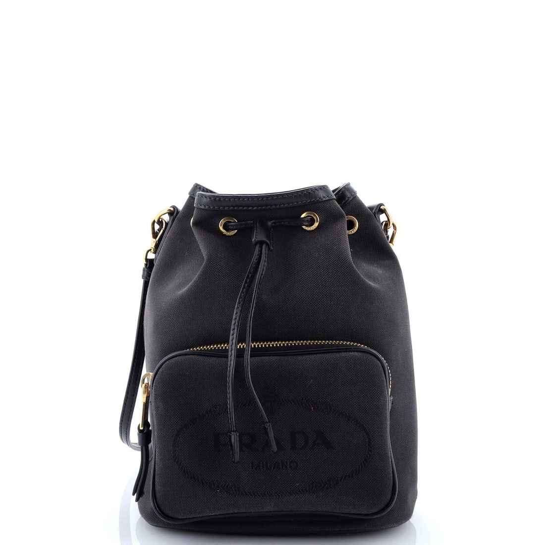 Canvas Prada Logo Drawstring Bucket Bag: Canvas Prada Logo Drawstring Bucket Bag This listing features Canvas Prada Logo Drawstring Bucket Bag. Item specifics are provided below. Item Specifics: Brand: Prada Exterior Material: Canvas Plain S