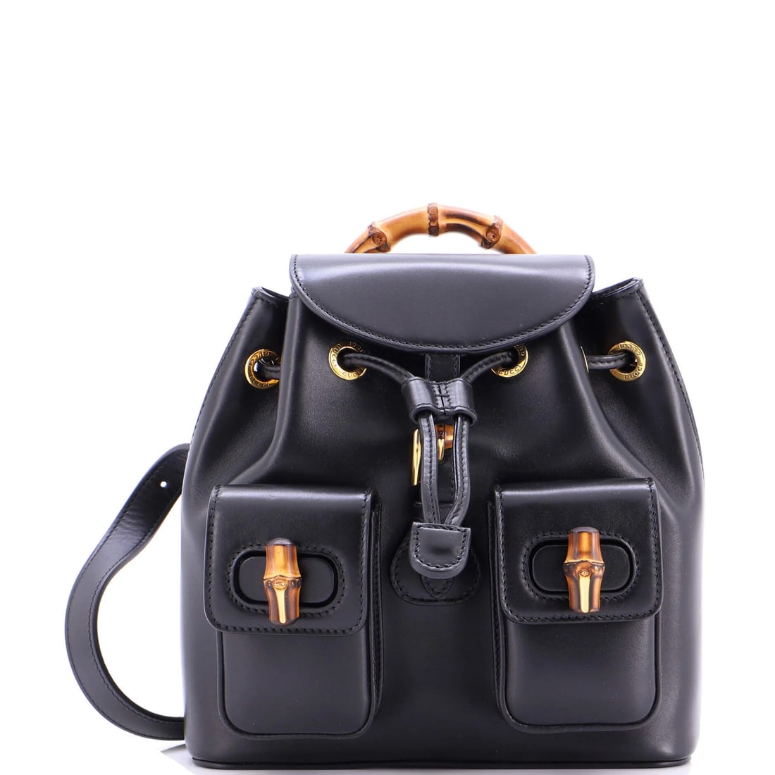 Small Gucci Bamboo Backpack Leather: Small Gucci Bamboo Backpack Leather This listing features Small Gucci Bamboo Backpack Leather. Item specifics are provided below. Item Specifics: Brand: Gucci Exterior Material: Leather Style: Backpac