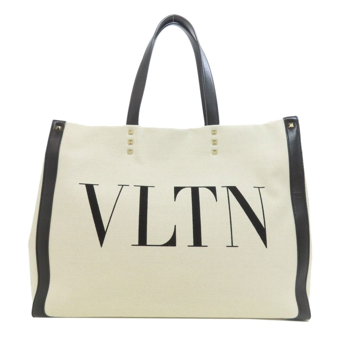 Canvas VALENTINO Logo studs Tote Bag: Canvas VALENTINO Logo studs Tote Bag This listing features Canvas VALENTINO Logo studs Tote Bag. Item specifics are provided below. Item Specifics: Brand: VALENTINO Style: Tote Bag Exterior Material: