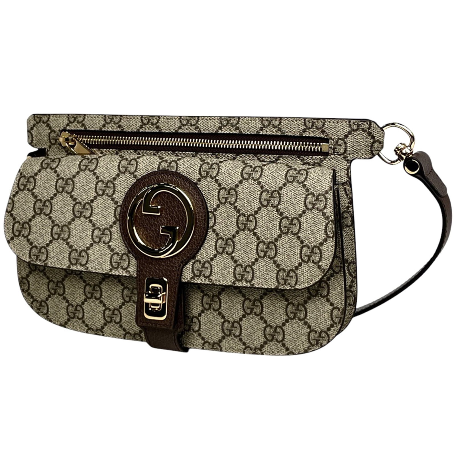 Women's - Gucci Blondie Waist Bag with GG Pattern - Belt Bag - Coated Canvas - Beige/ Brown - 718154: Women's - Gucci Blondie Waist Bag with GG Pattern - Belt Bag - Coated Canvas - Beige/ Brown - 718154 This listing features Women's - Gucci Blondie Waist Bag with GG Pattern - Belt Bag - Coated Canvas