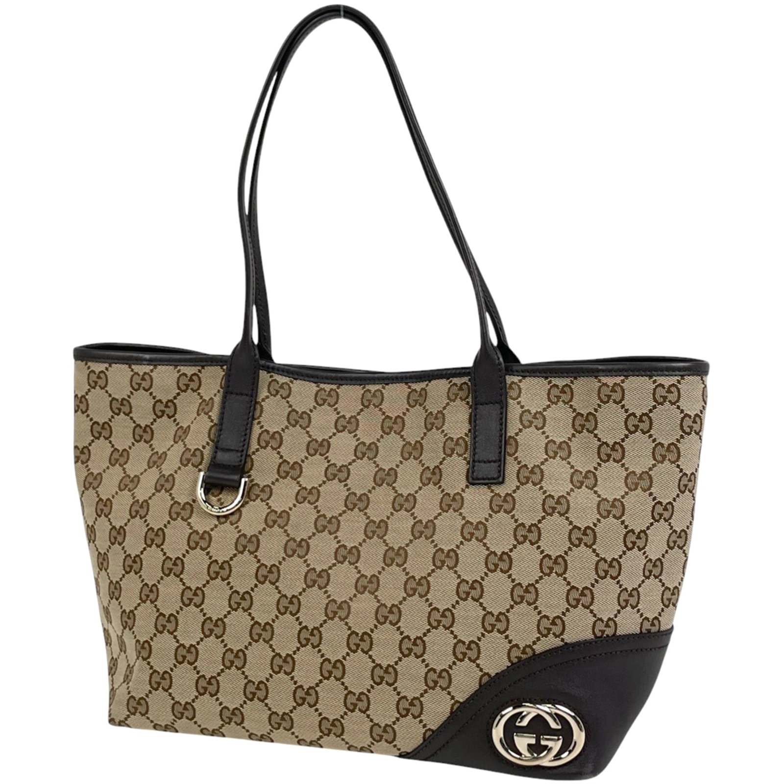 Leather - Gucci Tote Bag Gg Canvas: Leather - Gucci Tote Bag Gg Canvas This listing features Leather - Gucci Tote Bag Gg Canvas. Item specifics are provided below. Item Specifics: Brand: Gucci Type: Tote Bag Material: Gg Canvas ,