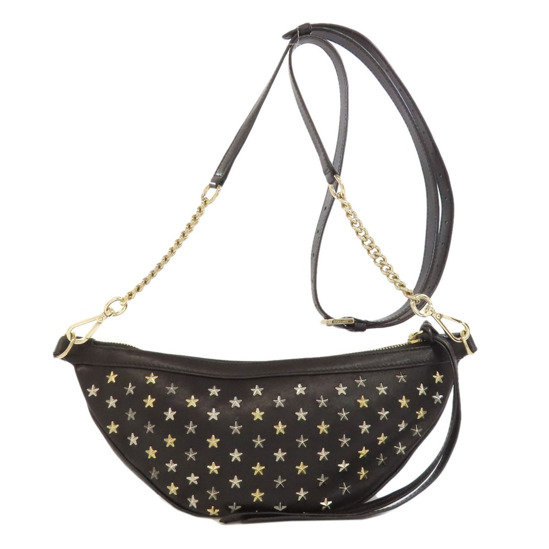 Leather Jimmy Choo Star motif studs Shoulder Bag: Leather Jimmy Choo Star motif studs Shoulder Bag This listing features Leather Jimmy Choo Star motif studs Shoulder Bag. Item specifics are provided below. Item Specifics: Brand: Jimmy Choo Style: Sho