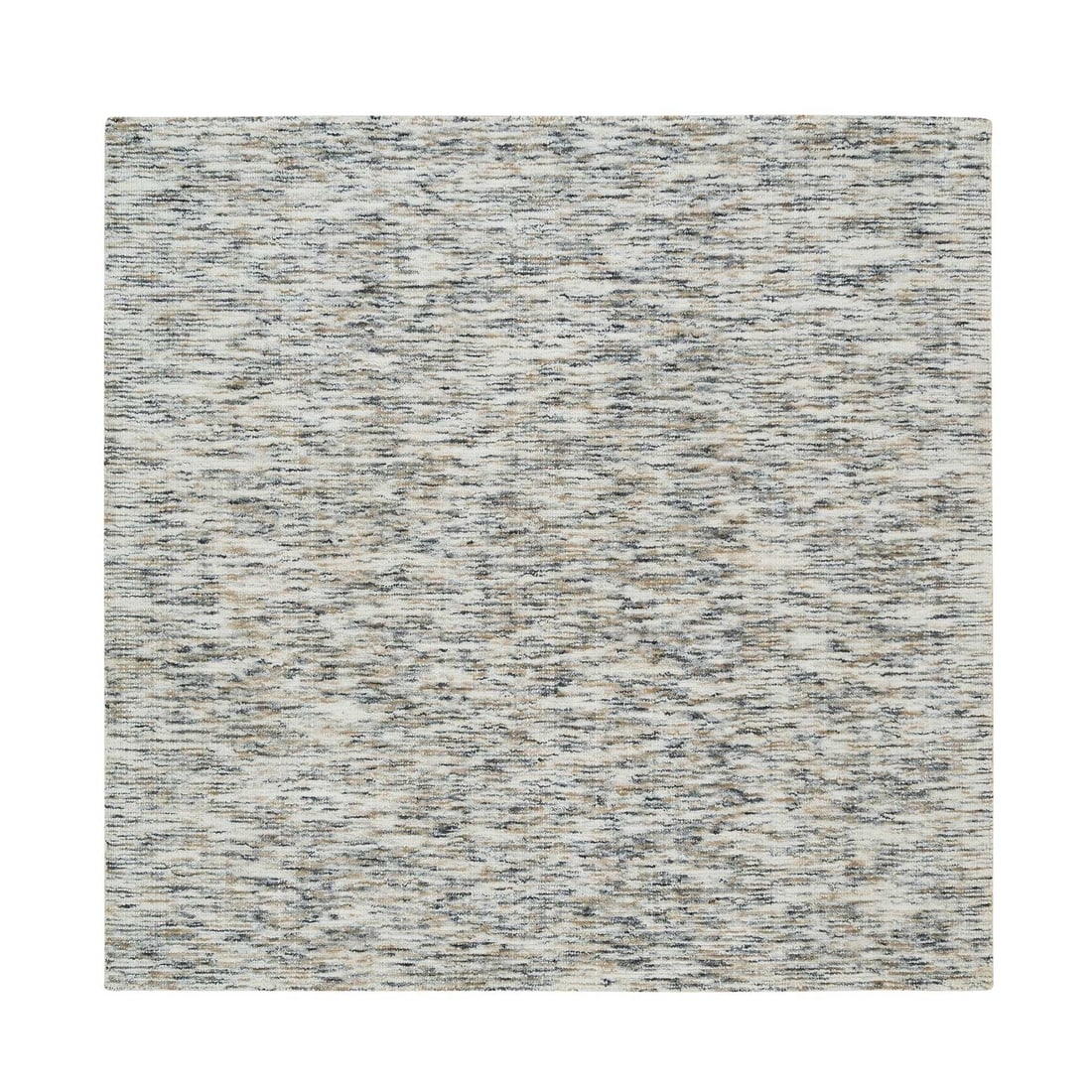 Rug 6'2"x6'2" Beige Hand Loomed Modern Striae Design Pure Wool Square: Rug 6'2"x6'2" Beige Hand Loomed Modern Striae Design Pure Wool Square This listing features Rug 6'2"x6'2" Beige Hand Loomed Modern Striae Design Pure Wool Square. Item specifics are provided below. It