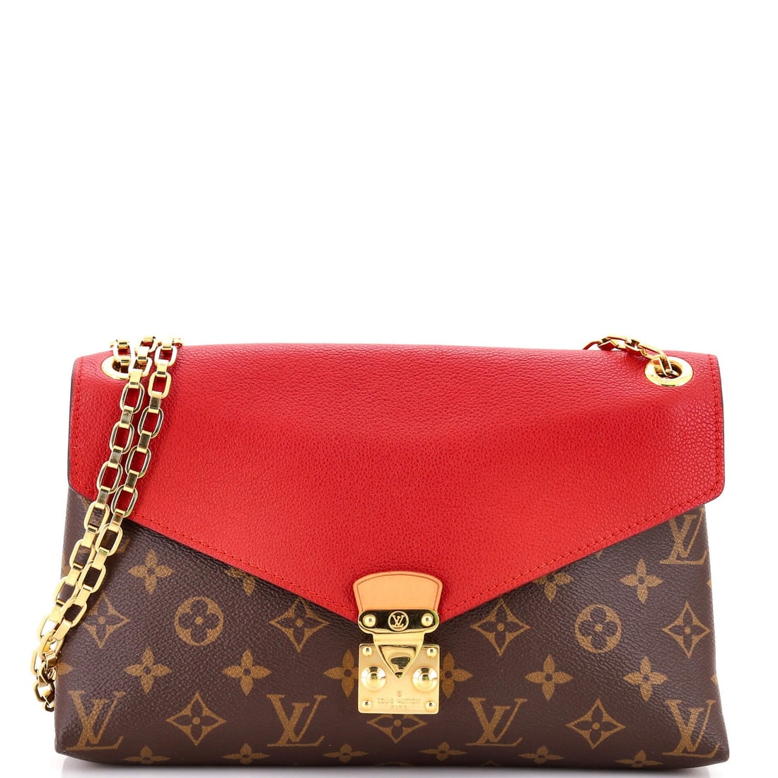 Calfskin Louis Vuitton Pallas Chain Shoulder Bag Monogram Canvas and: Calfskin Louis Vuitton Pallas Chain Shoulder Bag Monogram Canvas and This listing features Calfskin Louis Vuitton Pallas Chain Shoulder Bag Monogram Canvas and. Item specifics are provided below. Item
