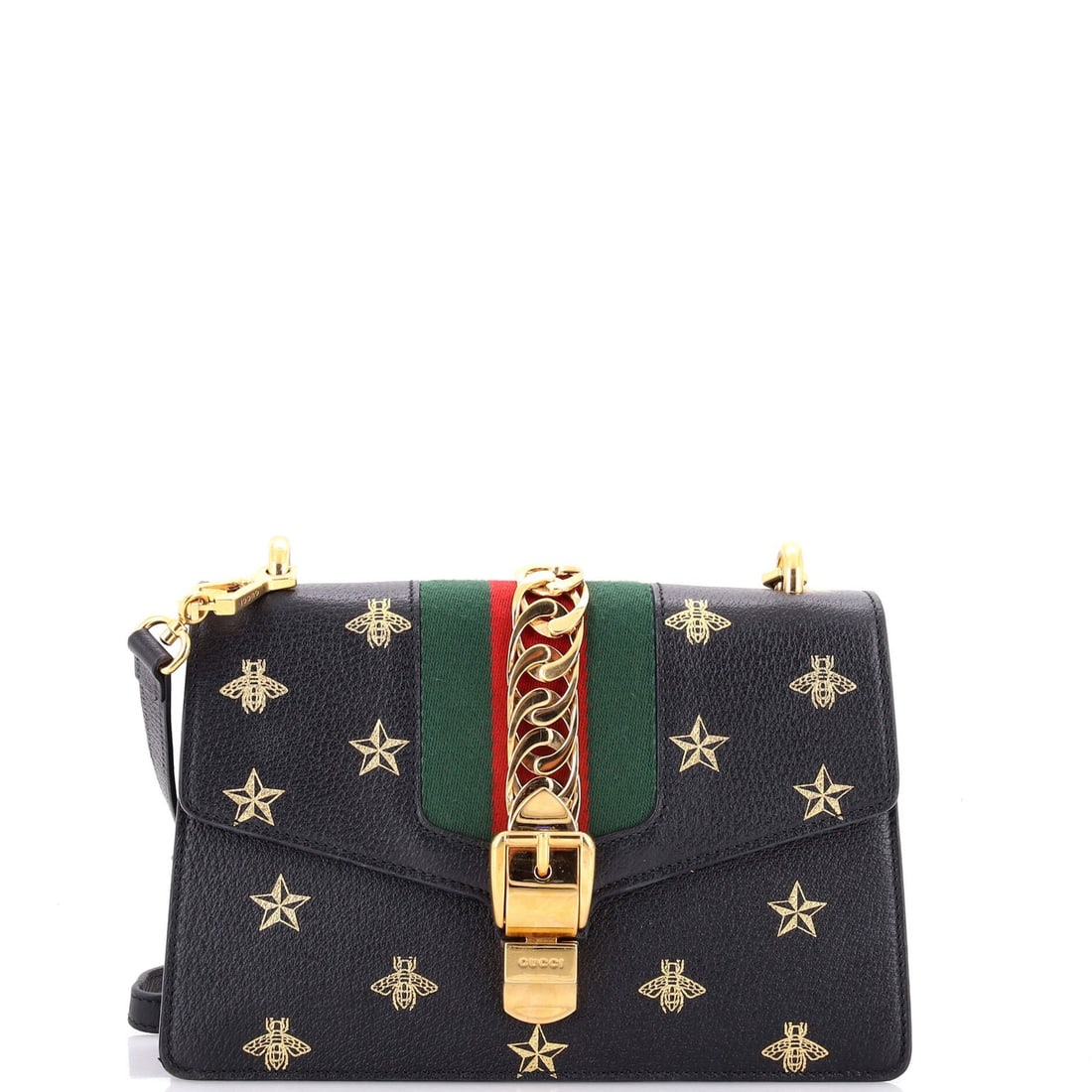Small Gucci Sylvie Shoulder Bag Printed Leather: Small Gucci Sylvie Shoulder Bag Printed Leather This listing features Small Gucci Sylvie Shoulder Bag Printed Leather. Item specifics are provided below. Item Specifics: Brand: Gucci Exterior Material