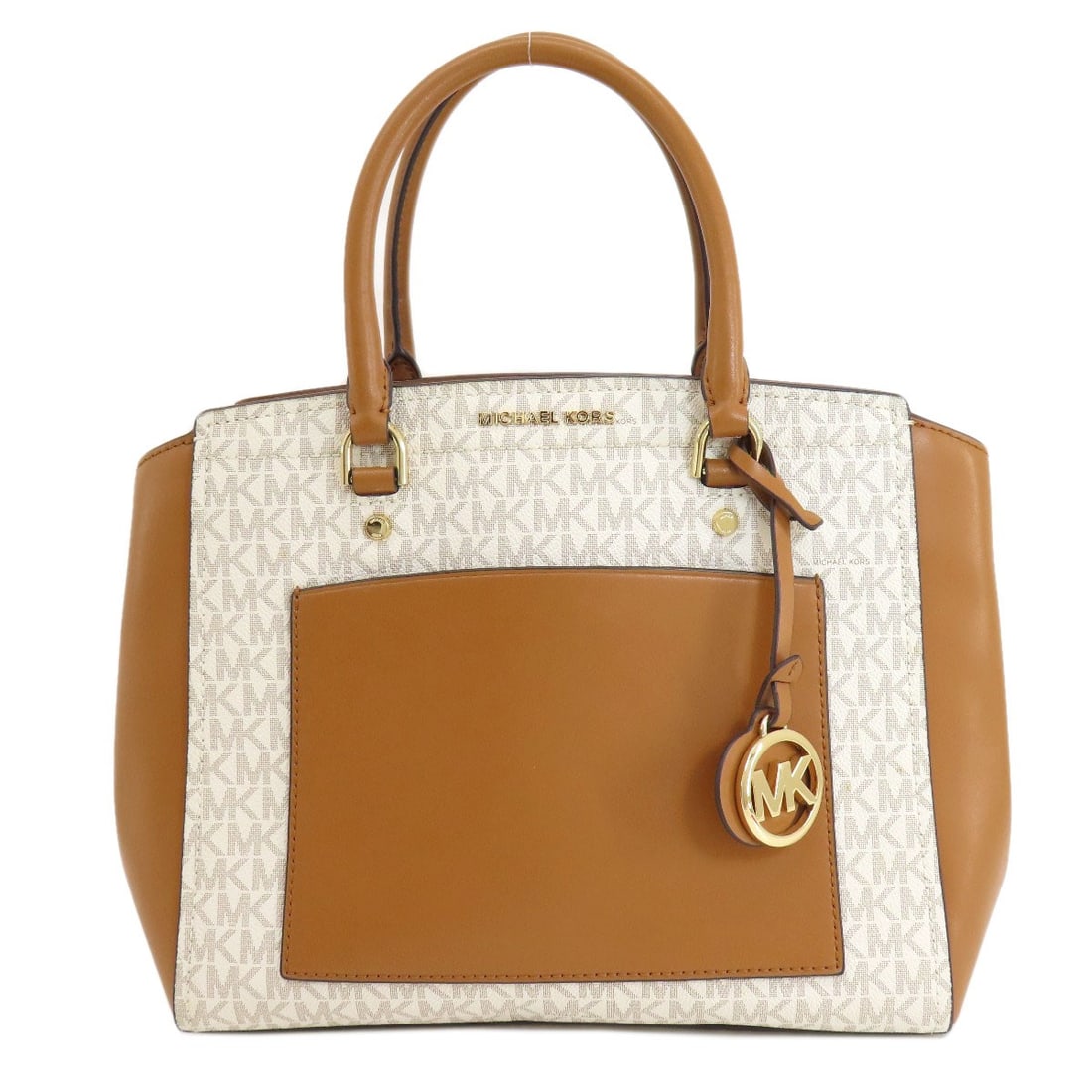PVC Michael Kors MK signature Handbag: PVC Michael Kors MK signature Handbag This listing features PVC Michael Kors MK signature Handbag. Item specifics are provided below. Item Specifics: Brand: Michael Kors Style: Handbag Exterior