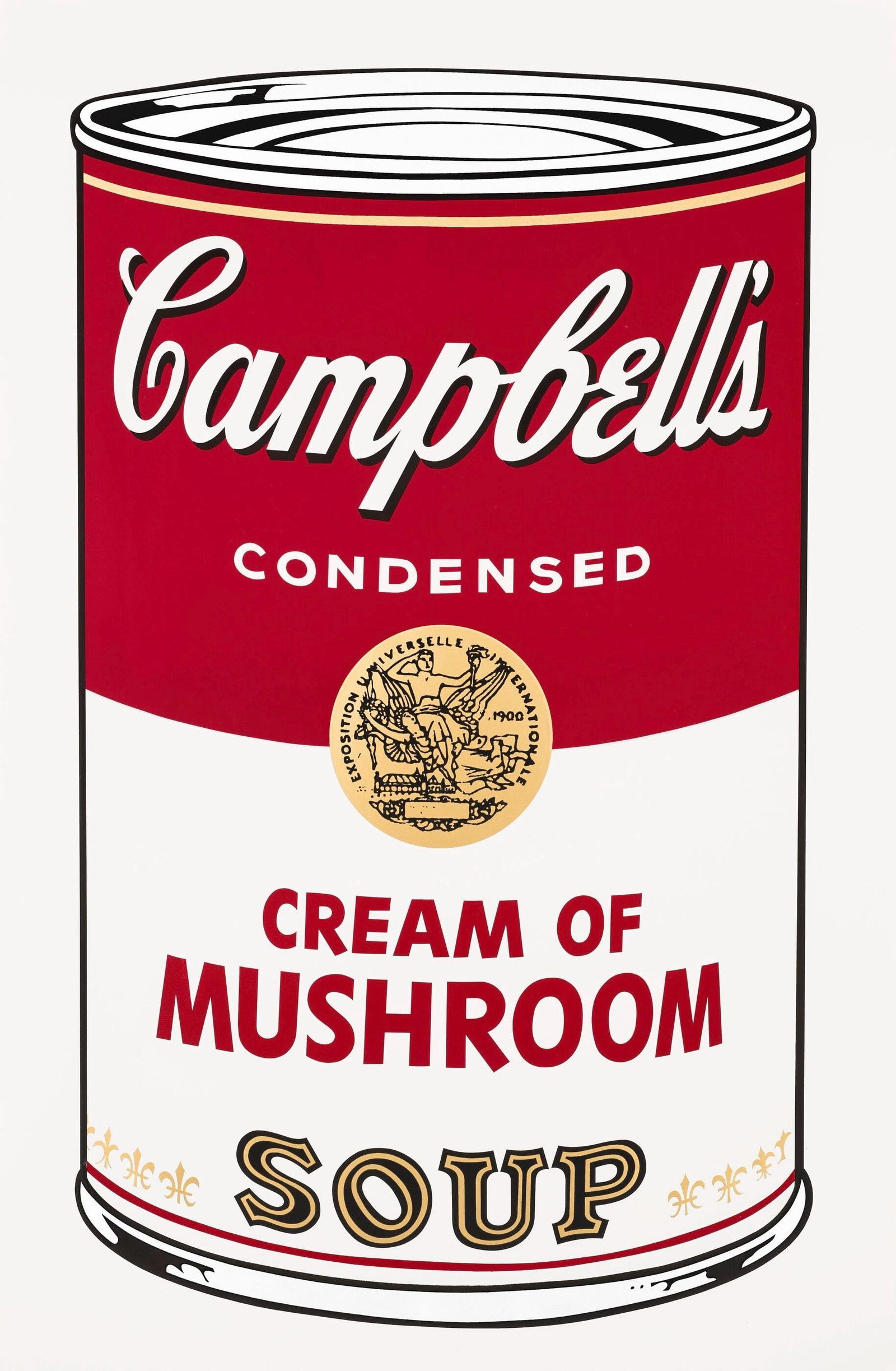 Silkscreen - Andy Warhol - Campbells Soup - Cream of Mushroom - Official Edition - Sunday B. Morning: Silkscreen - Andy Warhol - Campbells Soup - Cream of Mushroom - Official Edition - Sunday B. Morning This listing features Silkscreen - Andy Warhol - Campbells Soup - Cream of Mushroom - Official Edit