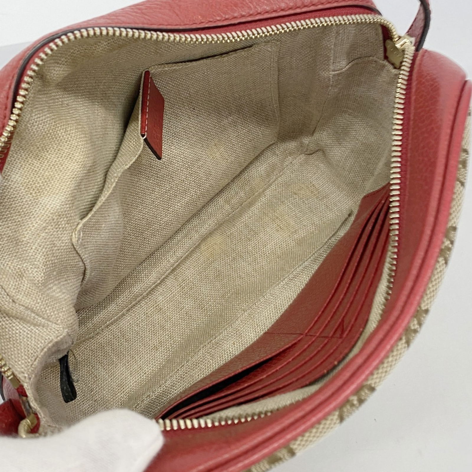 Canvas Gucci Shoulder Bag - 4