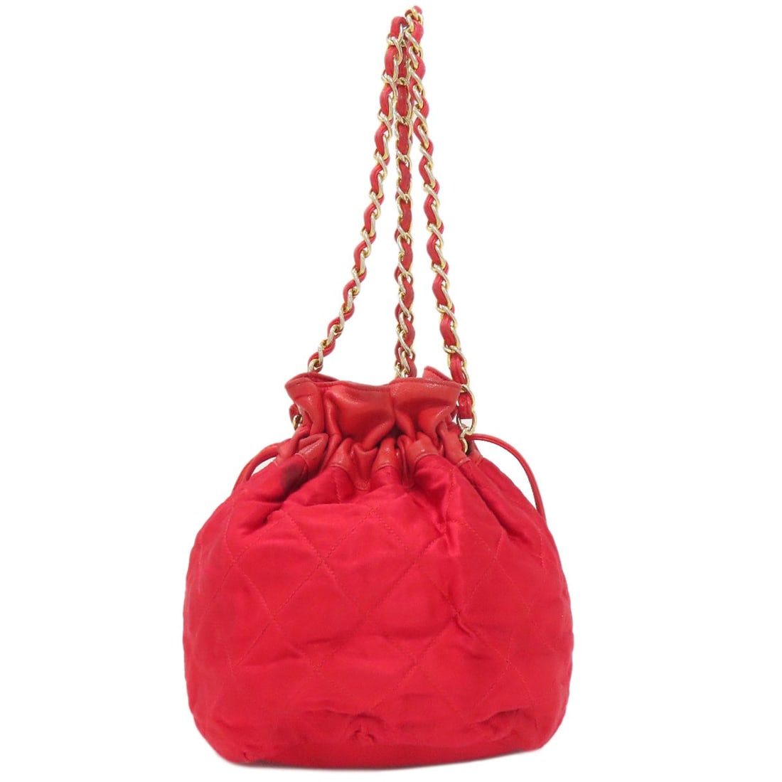 Satin CHANEL DrawstringShoulder Matelasse GoldHardware Shoulder Bag: Satin CHANEL DrawstringShoulder Matelasse GoldHardware Shoulder Bag This listing features Satin CHANEL DrawstringShoulder Matelasse GoldHardware Shoulder Bag. Item specifics are provided below. Item S