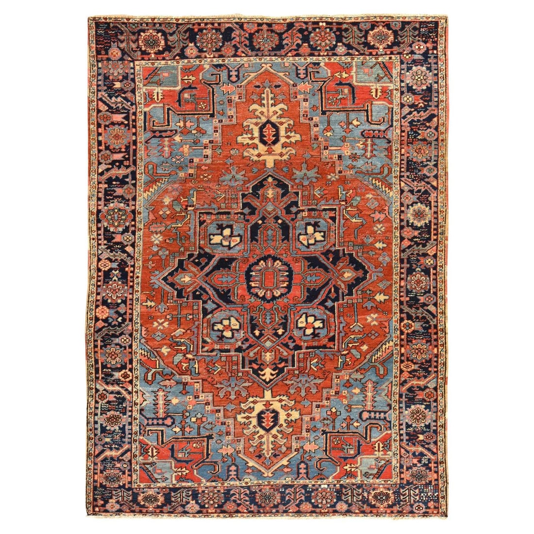 Rug 7'2"x10' Clay Red Antique Zoroastrian Heris Pure Wool Hand Knotted: Rug 7'2"x10' Clay Red Antique Zoroastrian Heris Pure Wool Hand Knotted This listing features Rug 7'2"x10' Clay Red Antique Zoroastrian Heris Pure Wool Hand Knotted. Item specifics are provided below.