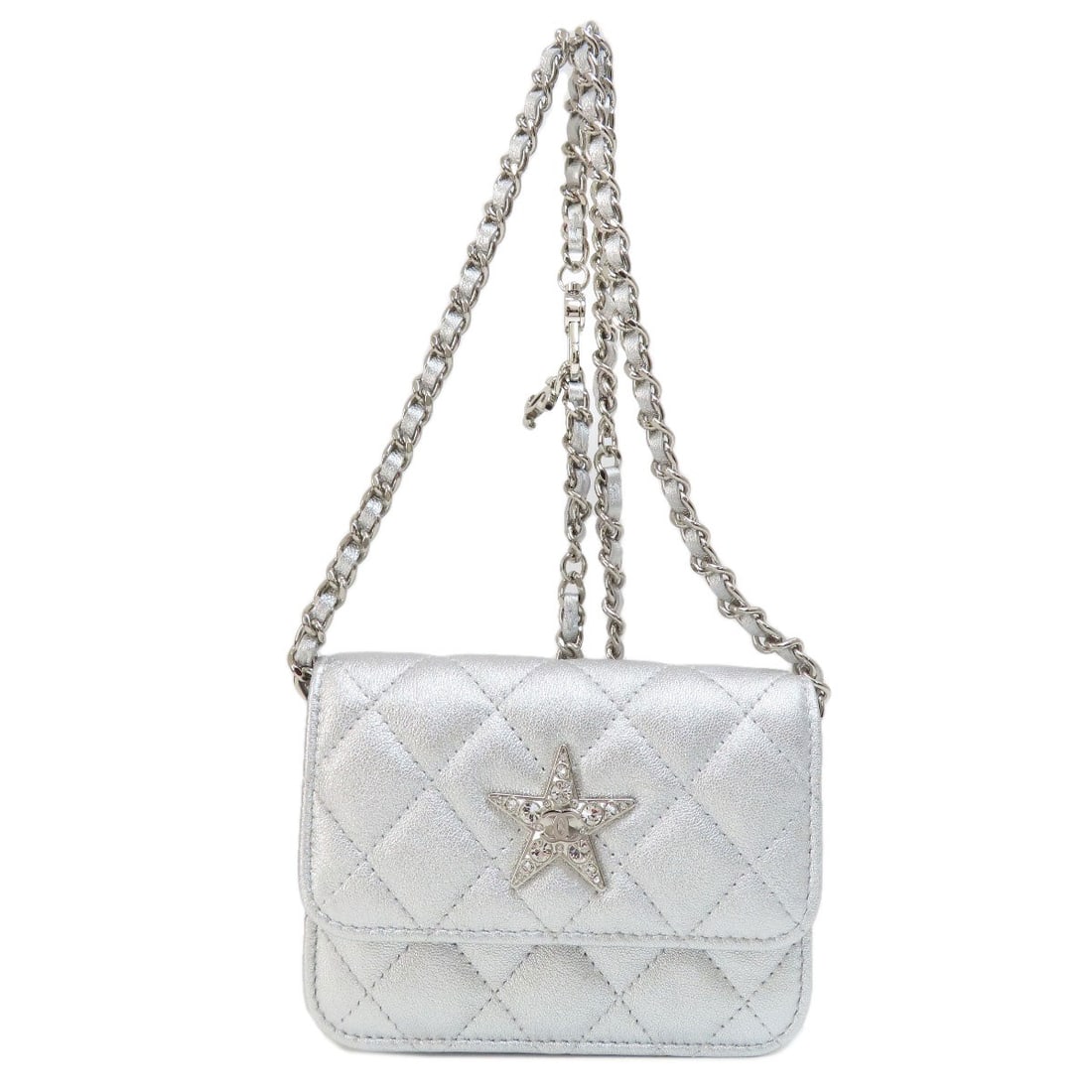 Bag CHANEL Mini ChainShoulder Star Motif Matelasse SilverHardware Shoulder: Bag CHANEL Mini ChainShoulder Star Motif Matelasse SilverHardware Shoulder This listing features Bag CHANEL Mini ChainShoulder Star Motif Matelasse SilverHardware Shoulder. Item specifics are provided