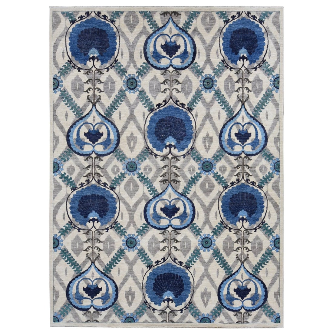 Rug 10'x13'9" Ivory Hand Knotted Arts and Crafts Design Pure Wool: Rug 10'x13'9" Ivory Hand Knotted Arts and Crafts Design Pure Wool This listing features Rug 10'x13'9" Ivory Hand Knotted Arts and Crafts Design Pure Wool. Item specifics are provided below. Item Speci