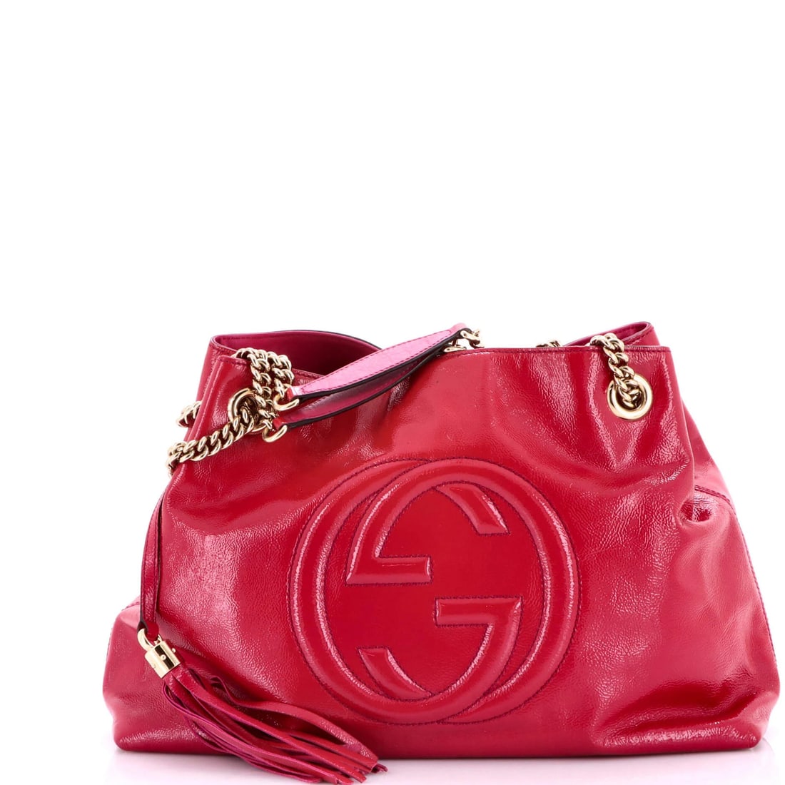 Medium Gucci Soho Chain Strap Shoulder Bag Patent: Medium Gucci Soho Chain Strap Shoulder Bag Patent This listing features Medium Gucci Soho Chain Strap Shoulder Bag Patent. Item specifics are provided below. Item Specifics: Brand: Gucci Exterior Mate