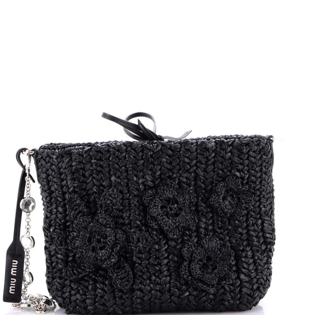 Raffia Miu Flower Crystal Chain Shoulder Bag Woven: Raffia Miu Flower Crystal Chain Shoulder Bag Woven This listing features Raffia Miu Flower Crystal Chain Shoulder Bag Woven. Item specifics are provided below. Item Specifics: Brand: Miu Miu Exterior