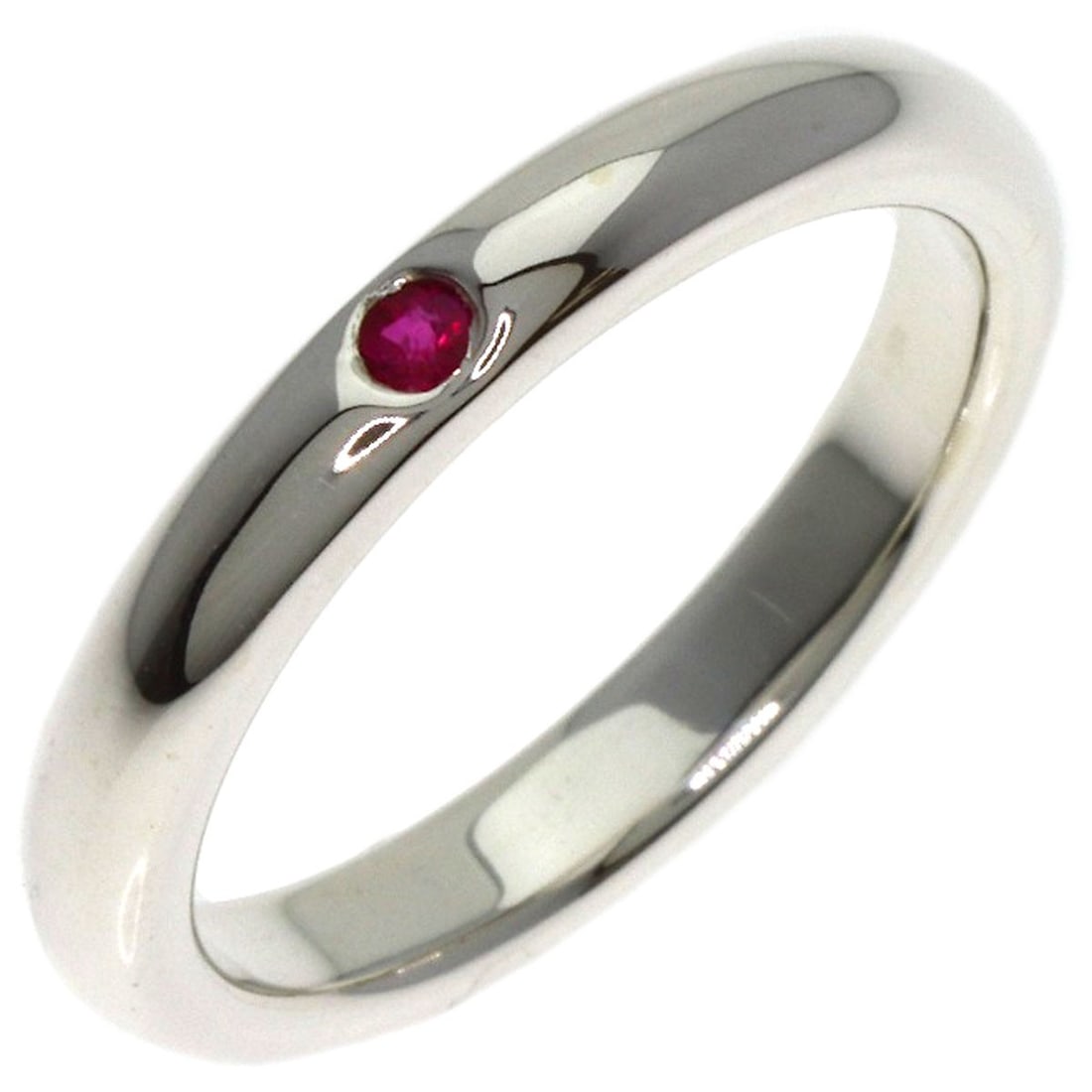 Silver TIFFANY&Co. Stacking band Ruby Ring - 2