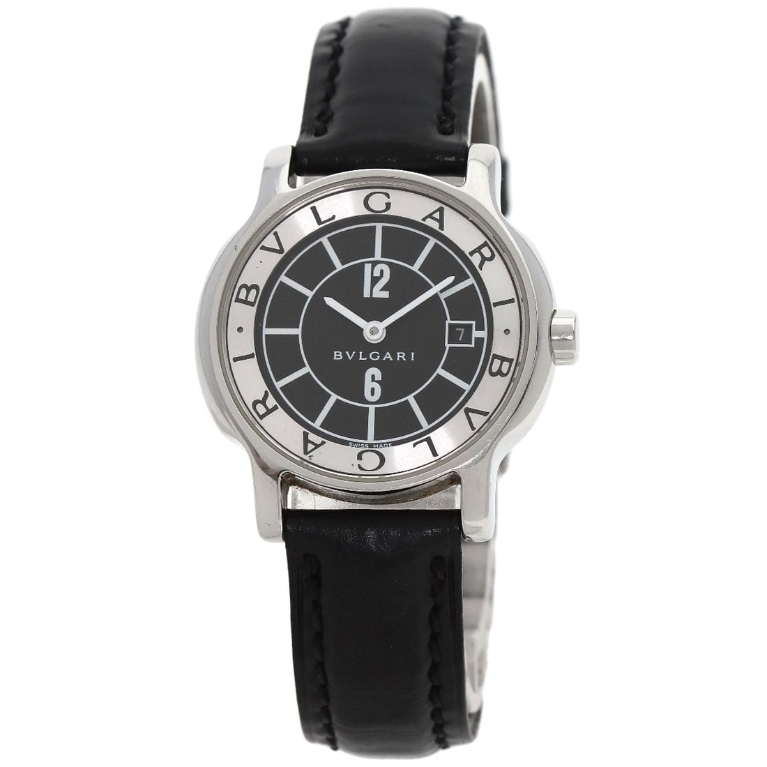 Leather BVLGARI Solo tempo Watches ST29S Stainless Steel/: Leather BVLGARI Solo tempo Watches ST29S Stainless Steel/ This listing features Leather BVLGARI Solo tempo Watches ST29S Stainless Steel/. Item specifics are provided below. Item Specifics: Brand: BVL