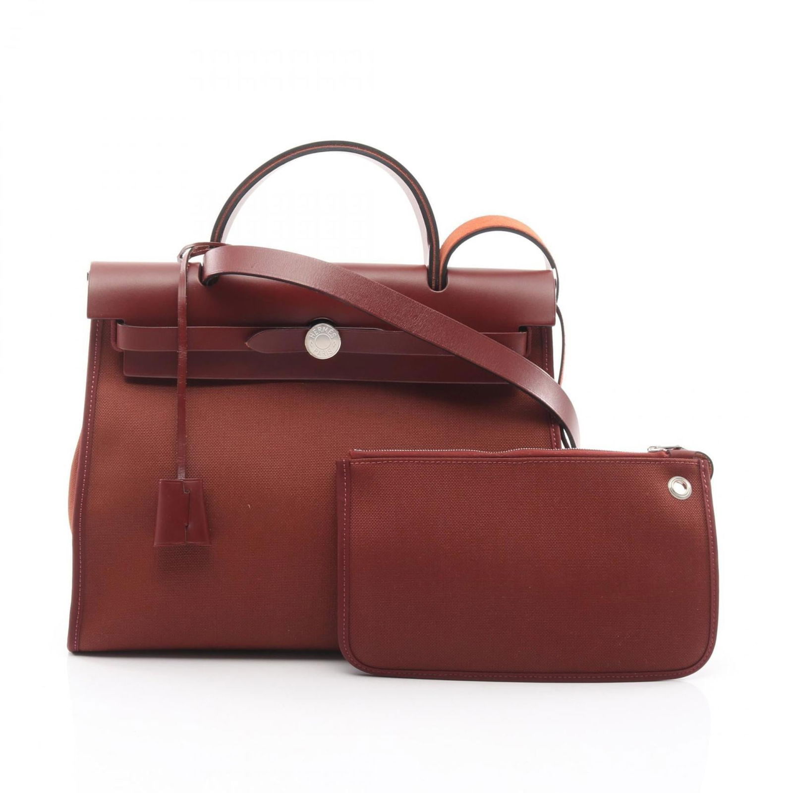 Canvas - Hermes Handbag Leather: Canvas - Hermes Handbag Leather This listing features Canvas - Hermes Handbag Leather. Item specifics are provided below. Item Specifics: Brand: Hermes Type: Handbag Material: Leather , Canvas Color: