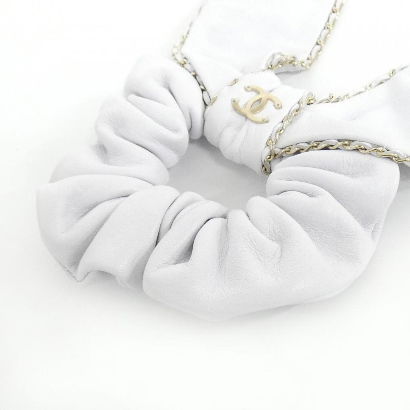 Leather Chanel Scrunchie - 4
