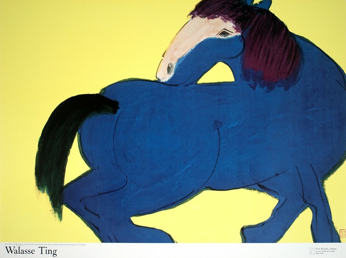 Yellow WALASSE TING Blue Horse (sm) 18" x 25.5" Poster 1990 Contemporary Blue: Yellow WALASSE TING Blue Horse (sm) 18" x 25.5" Poster 1990 Contemporary Blue This listing features Yellow WALASSE TING Blue Horse (sm) 18" x 25.5" Poster 1990 Contemporary Blue. Item specifics are pr