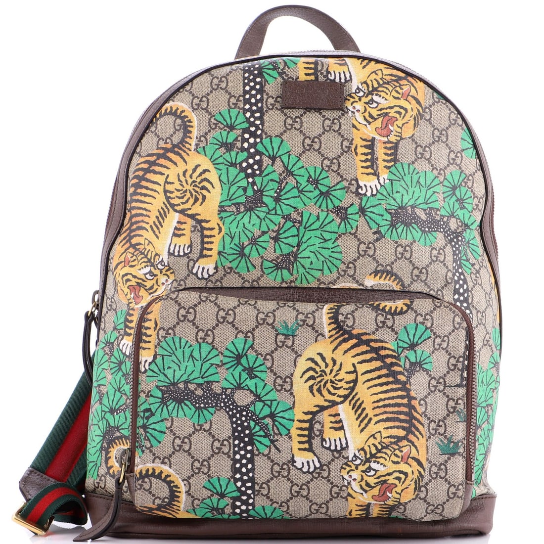 Medium Gucci Zip Pocket Backpack Bengal Print GG Coated Canvas: Medium Gucci Zip Pocket Backpack Bengal Print GG Coated Canvas This listing features Medium Gucci Zip Pocket Backpack Bengal Print GG Coated Canvas. Item specifics are provided below. Item Specifics: