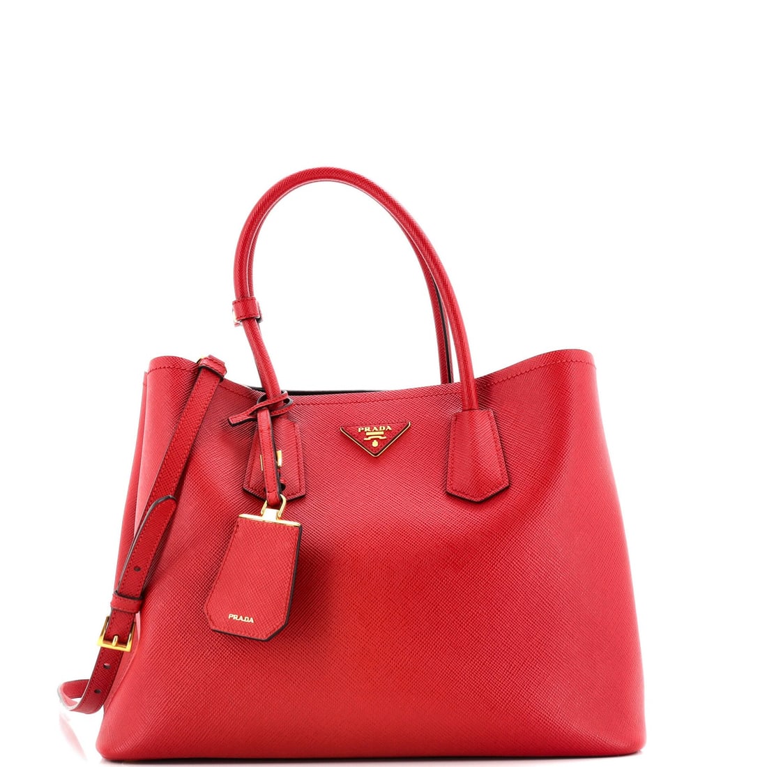 Large Prada Cuir Double Tote Saffiano Leather: Large Prada Cuir Double Tote Saffiano Leather This listing features Large Prada Cuir Double Tote Saffiano Leather. Item specifics are provided below. Item Specifics: Brand: Prada Exterior Material: Le