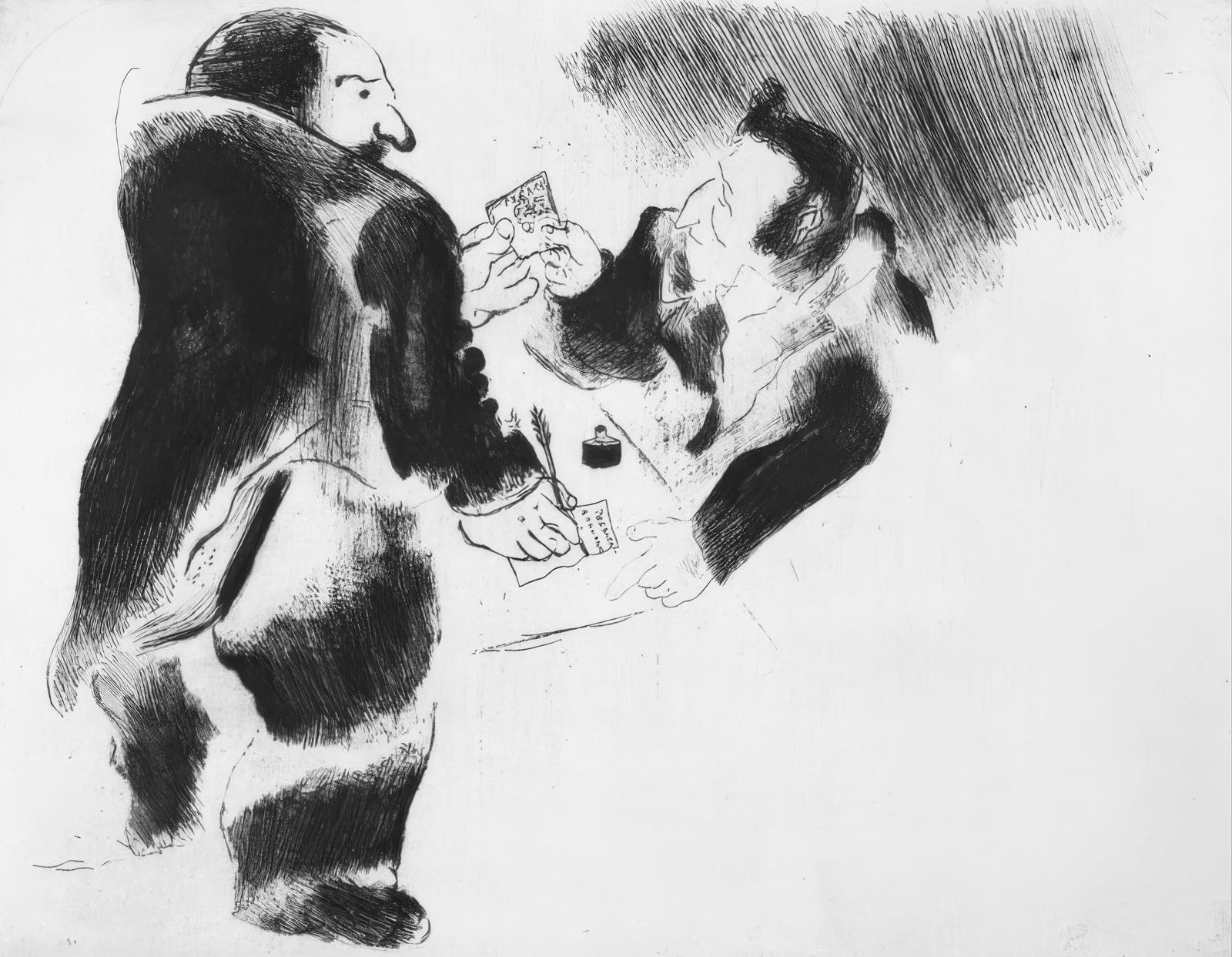 19231927 - Marc Chagall - The Deposit - from Dead Souls - Etching: 19231927 - Marc Chagall - The Deposit - from Dead Souls - Etching This listing features 19231927 - Marc Chagall - The Deposit - from Dead Souls - Etching. Item specifics are provided below. Item Speci