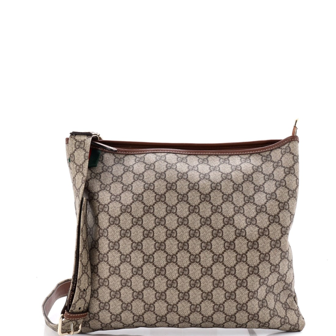Large Gucci Web Loop Flat Messenger GG Coated Canvas: Large Gucci Web Loop Flat Messenger GG Coated Canvas This listing features Large Gucci Web Loop Flat Messenger GG Coated Canvas. Item specifics are provided below. Item Specifics: Brand: Gucci Exterio