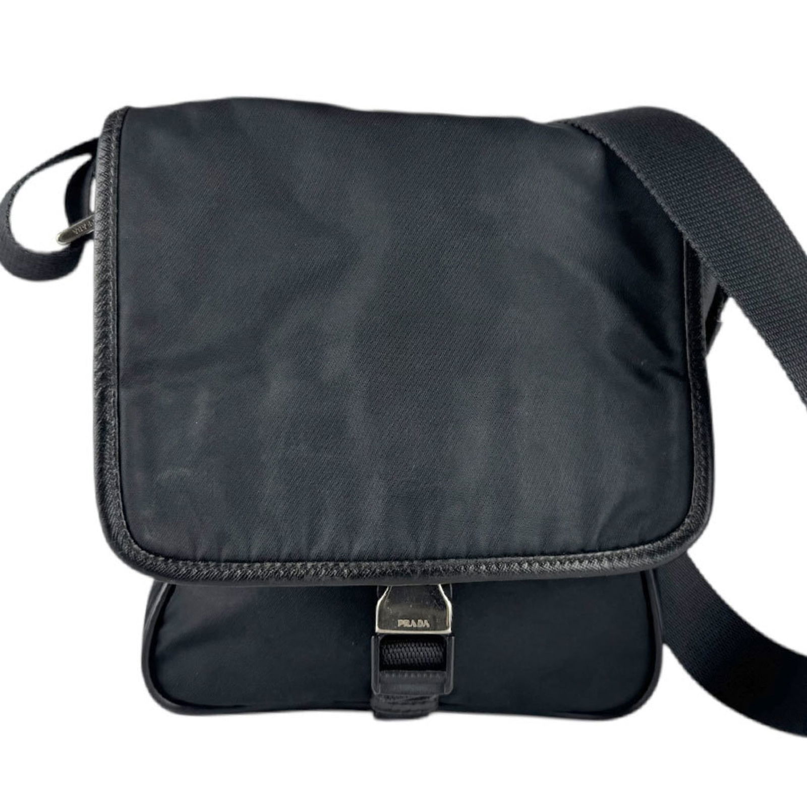 Nylon Prada Shoulder Bag: Nylon Prada Shoulder Bag This listing features Nylon Prada Shoulder Bag. Item specifics are provided below. Item Specifics: Brand: Prada Type: Shoulder Bag Material: Nylon Color: Black Gender: Women,M