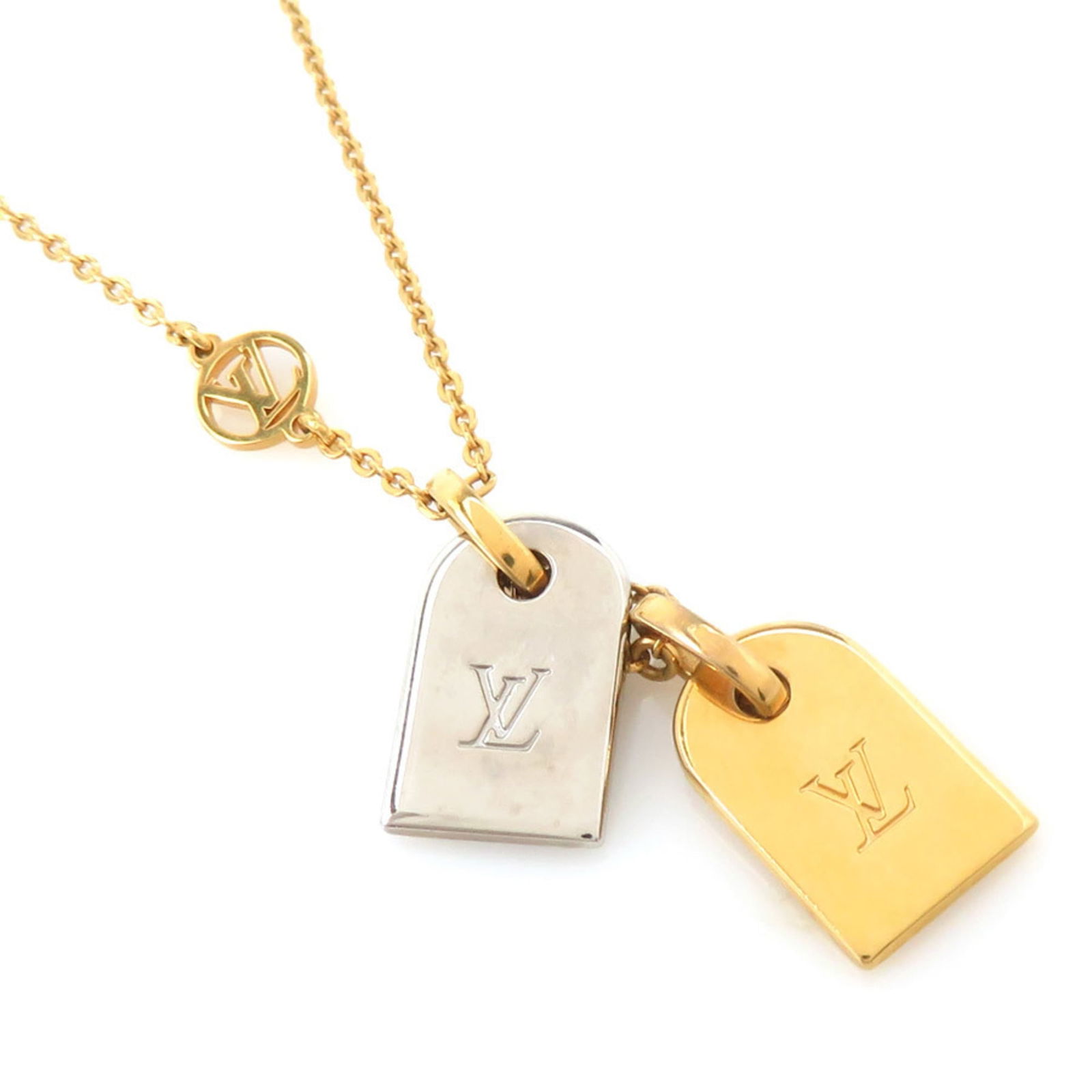 M63141 e61377i - Louis Vuitton Nanogram Metal Necklace in Gold/ Silver for Women: M63141 e61377i - Louis Vuitton Nanogram Metal Necklace in Gold/ Silver for Women This listing features M63141 e61377i - Louis Vuitton Nanogram Metal Necklace in Gold/ Silver for Women. Item specifics