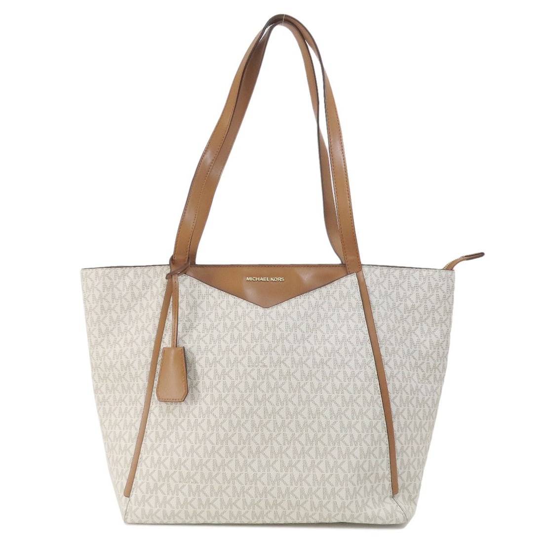 PVC Michael Kors MK signature Tote Bag: PVC Michael Kors MK signature Tote Bag This listing features PVC Michael Kors MK signature Tote Bag. Item specifics are provided below. Item Specifics: Brand: Michael Kors Style: Tote Bag Exterior Mat