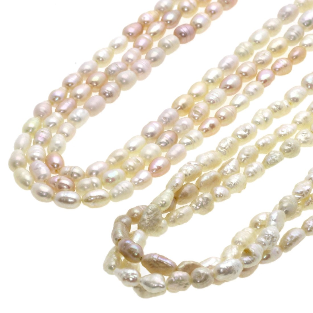 61.5g Freshwater Pearl Set of 2 Necklace Silver (1 of 12)