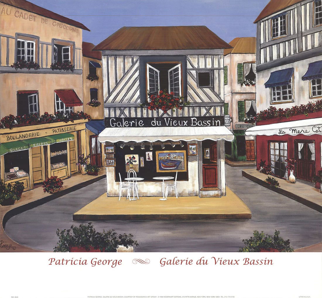 Contemp PATRICIA GEORGE Galerie du Vieux Bassin 26" x 28" Offset Lithograph 1998: Contemp PATRICIA GEORGE Galerie du Vieux Bassin 26" x 28" Offset Lithograph 1998 This listing features Contemp PATRICIA GEORGE Galerie du Vieux Bassin 26" x 28" Offset Lithograph 1998. Item specifics