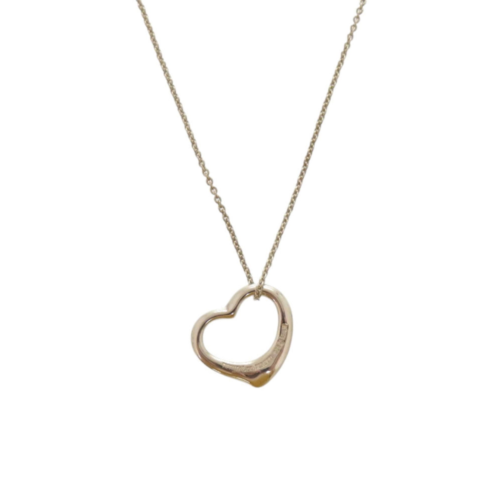 1080 Excellent condition Tiffany Open Heart Elsa Peretti Sterling Silver Necklace: 1080 Excellent condition Tiffany Open Heart Elsa Peretti Sterling Silver Necklace This listing features 1080 Excellent condition Tiffany Open Heart Elsa Peretti Sterling Silver Necklace. Item specific