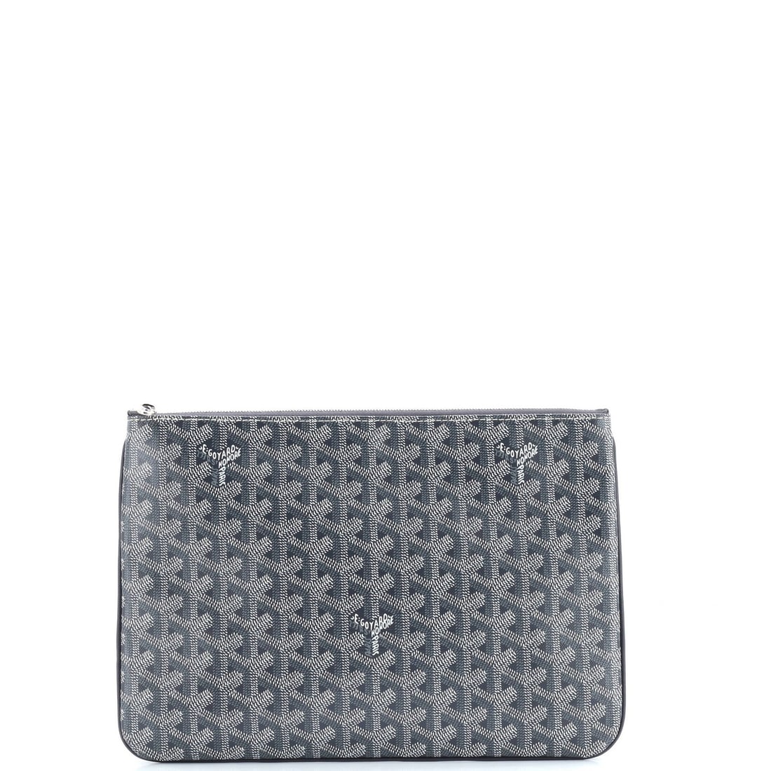 MM Goyard Senat Zip Pouch Coated Canvas: MM Goyard Senat Zip Pouch Coated Canvas This listing features MM Goyard Senat Zip Pouch Coated Canvas. Item specifics are provided below. Item Specifics: Brand: Goyard Exterior Material: Canvas Coated