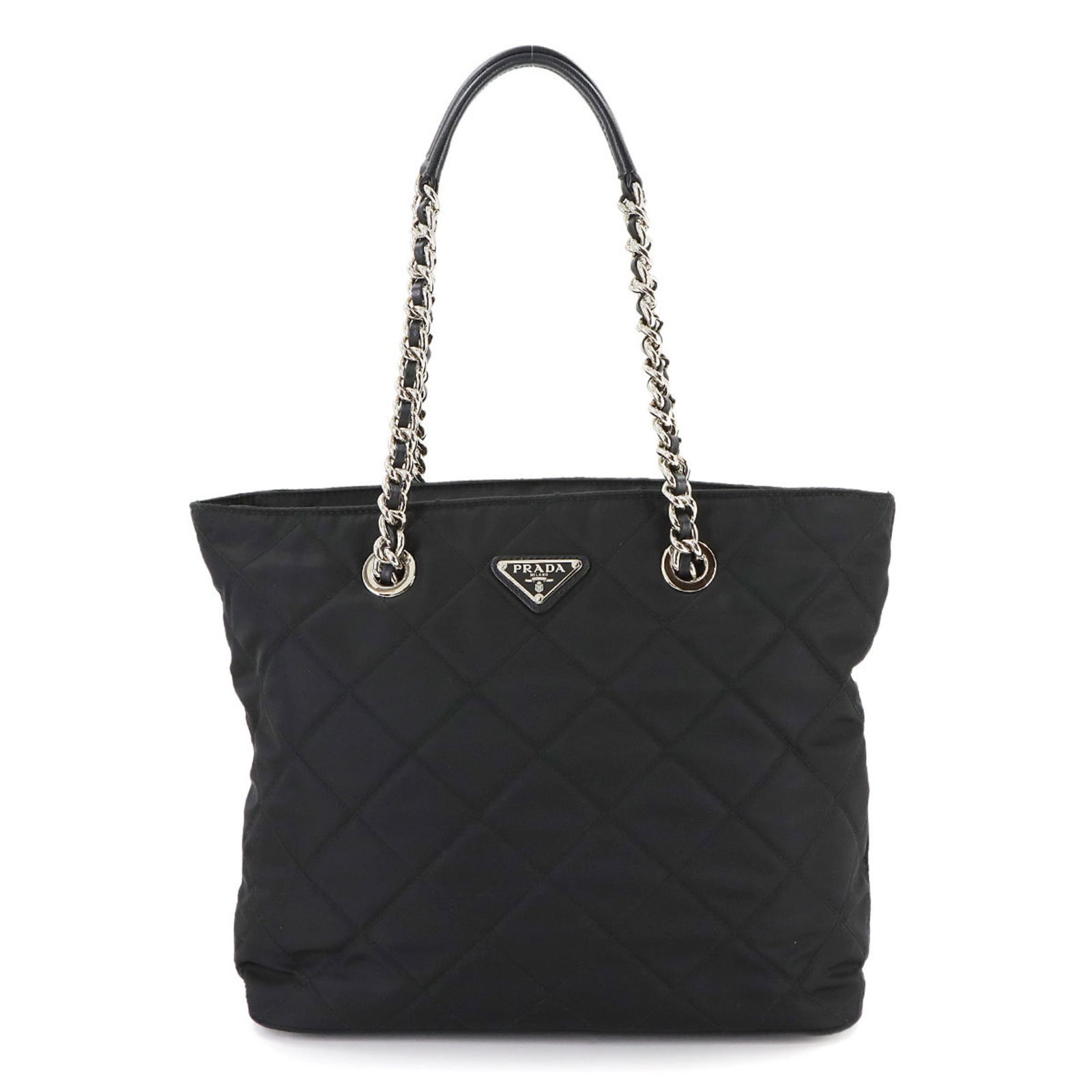 Leather - Prada Tote Bag Nylon: Leather - Prada Tote Bag Nylon This listing features Leather - Prada Tote Bag Nylon. Item specifics are provided below. Item Specifics: Brand: Prada Type: Tote Bag Material: Nylon , Leather Color: Ner