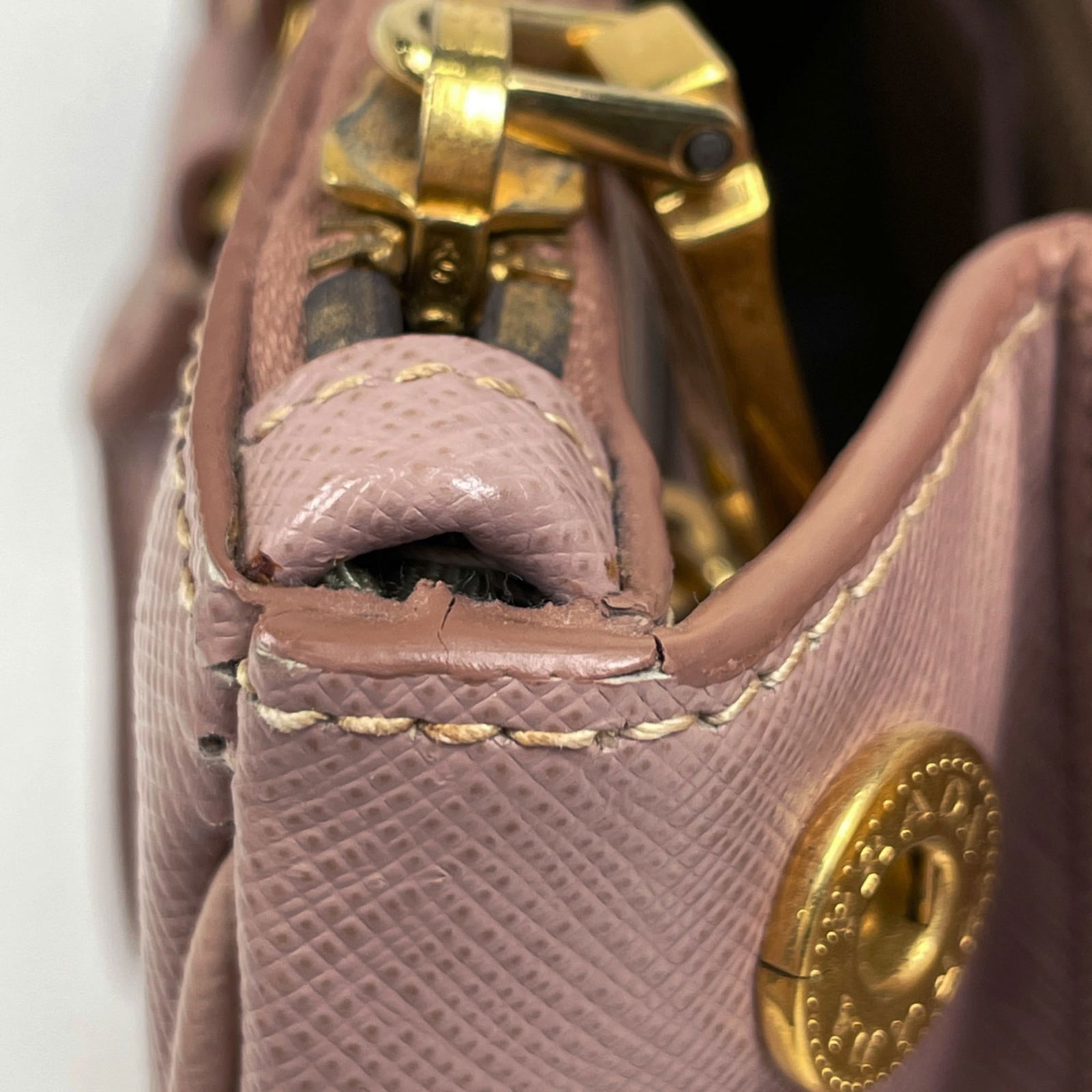 Leather - Prada Handbag Saffiano Triangle - 6