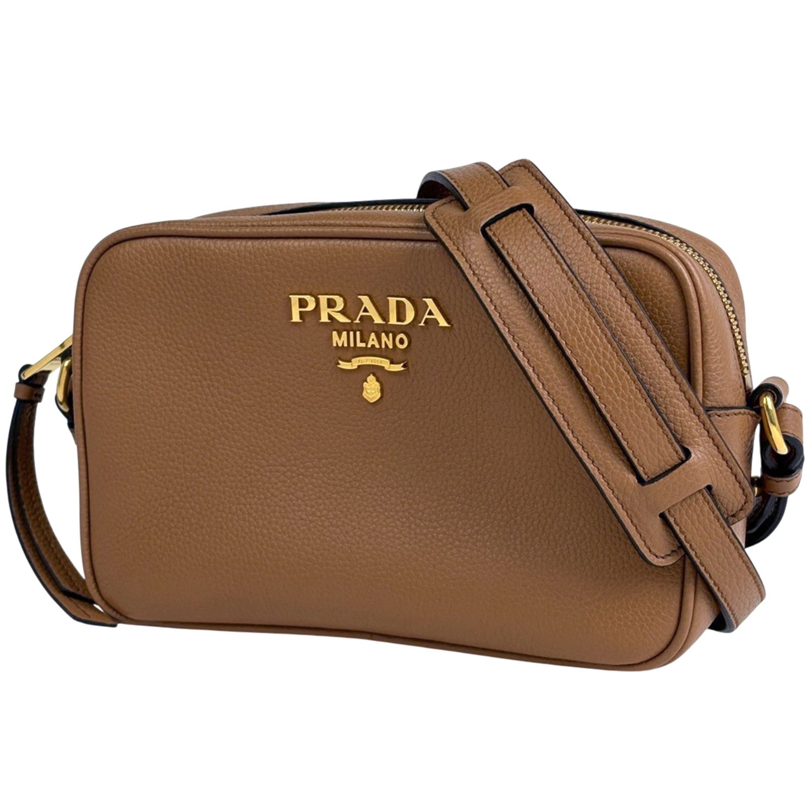 Leather Prada Shoulder Bag: Leather Prada Shoulder Bag This listing features Leather Prada Shoulder Bag. Item specifics are provided below. Item Specifics: Brand: Prada Type: Shoulder Bag Material: Leather Color: Brown Gender: W