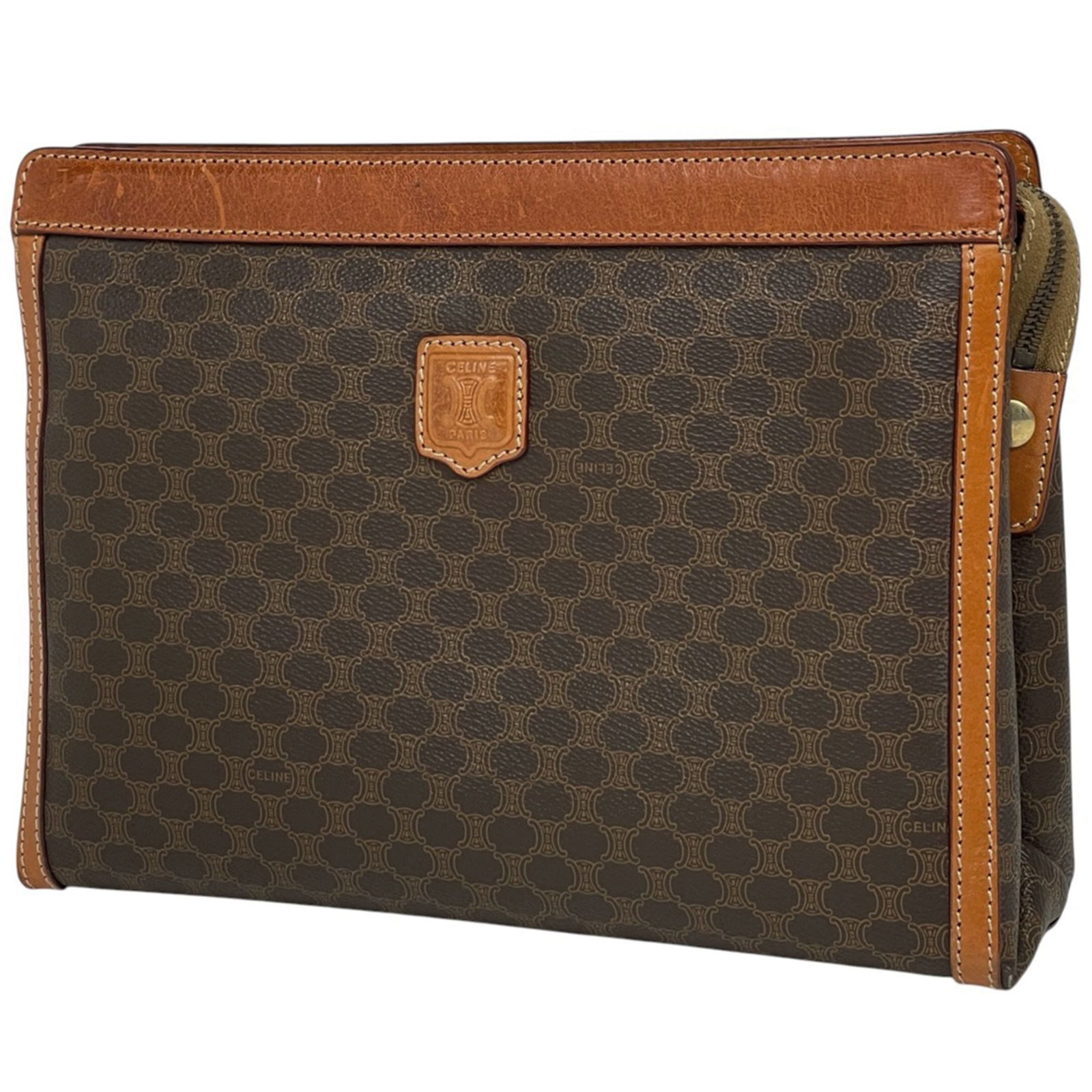 Canvas Celine Clutch Bag Coated (1 of 6)