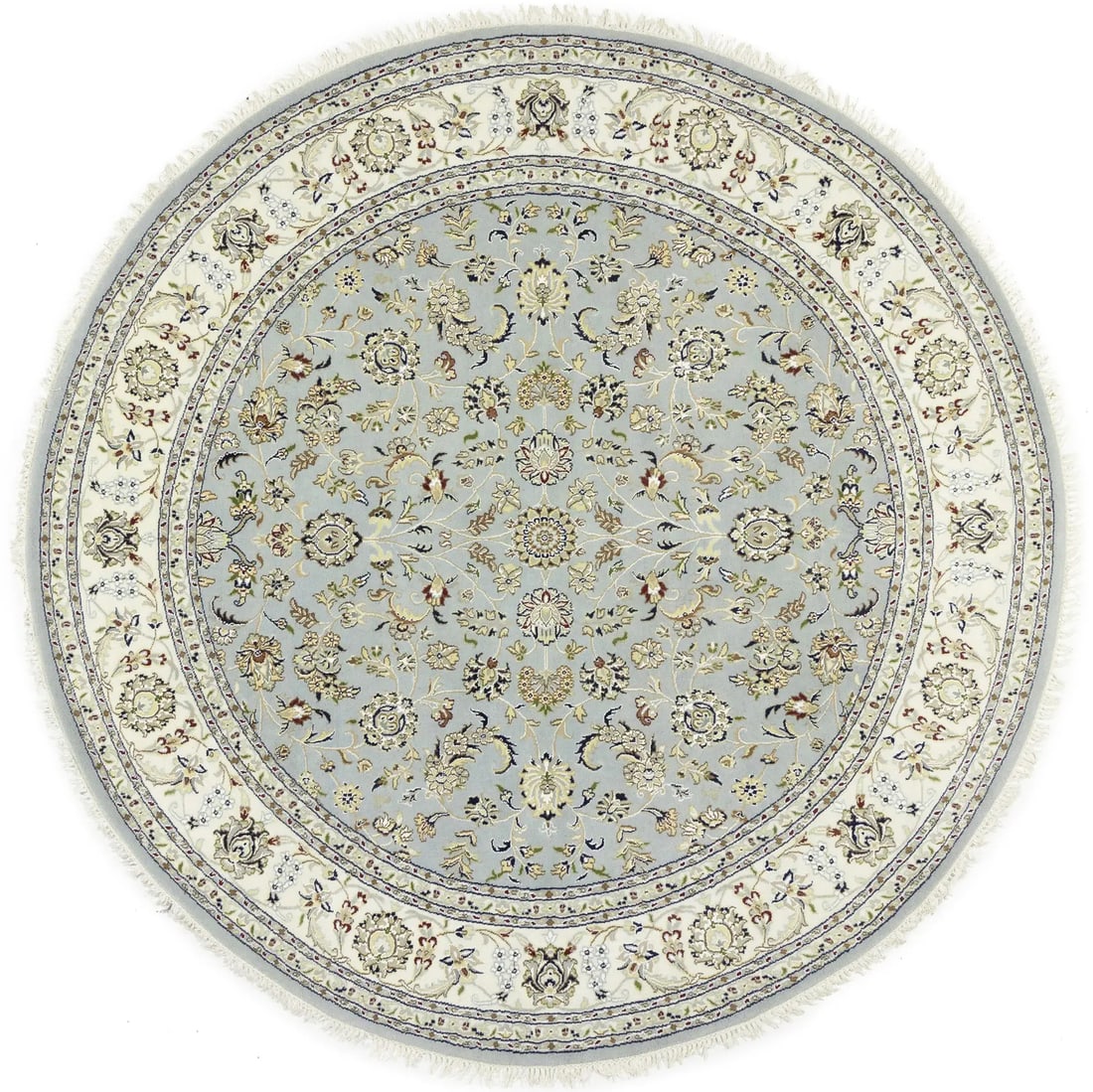 ft Hand-Knotted Traditional Indo-Nain Floral Round Rug Oriental Home Decor 8X8: ft Hand-Knotted Traditional Indo-Nain Floral Round Rug Oriental Home Decor 8X8 This listing features ft Hand-Knotted Traditional Indo-Nain Floral Round Rug Oriental Home Decor 8X8. Item specifics are