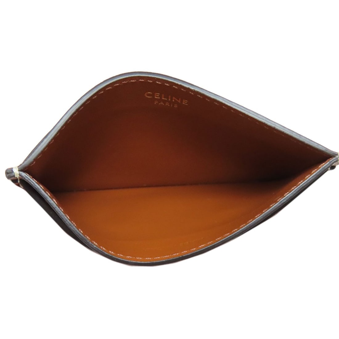 Leather CELINE Triomphe Card Case - 4