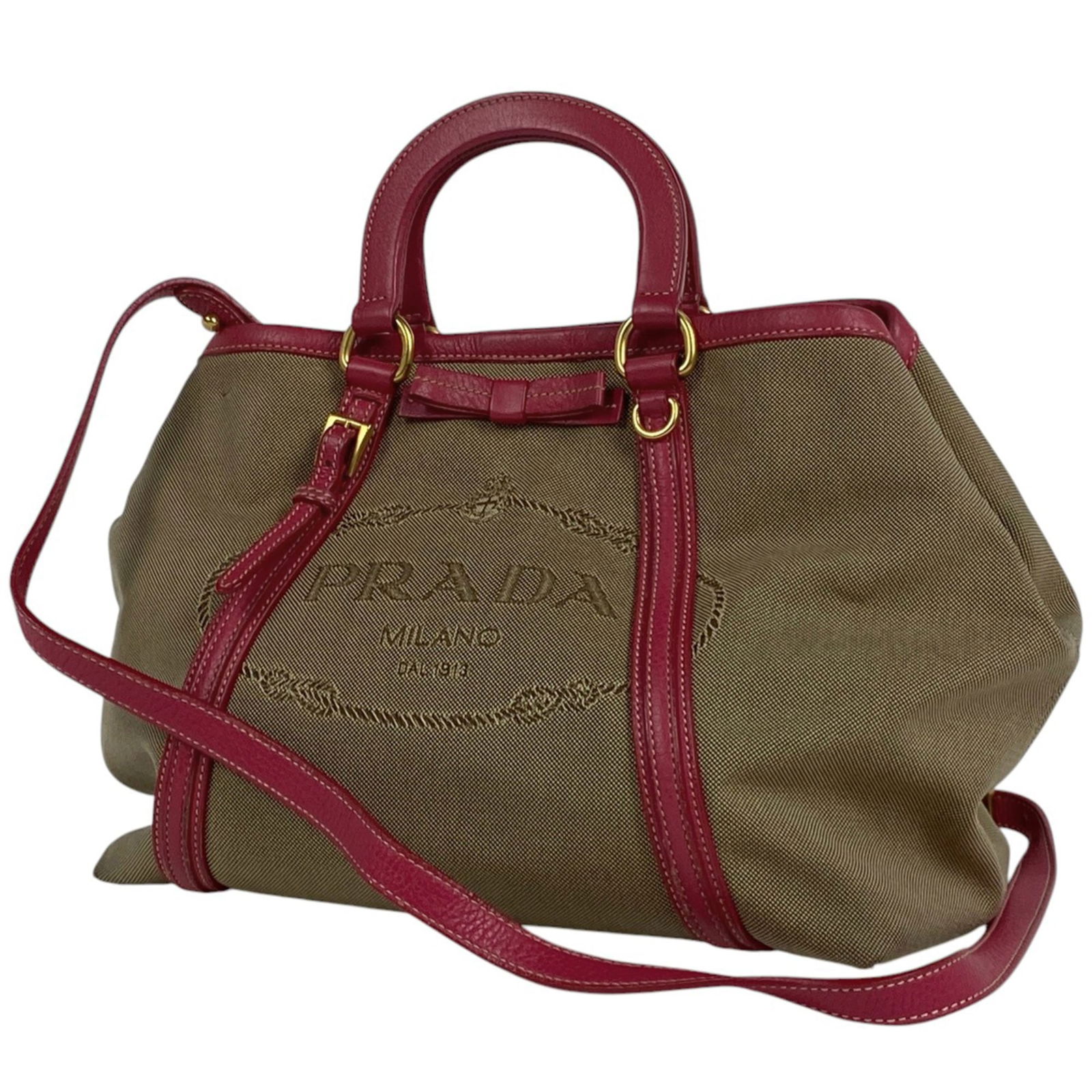 Leather - Prada Handbag - Shoulder Bag Canvas: Leather - Prada Handbag - Shoulder Bag Canvas This listing features Leather - Prada Handbag - Shoulder Bag Canvas. Item specifics are provided below. Item Specifics: Brand: Prada Type: Handbag, Should