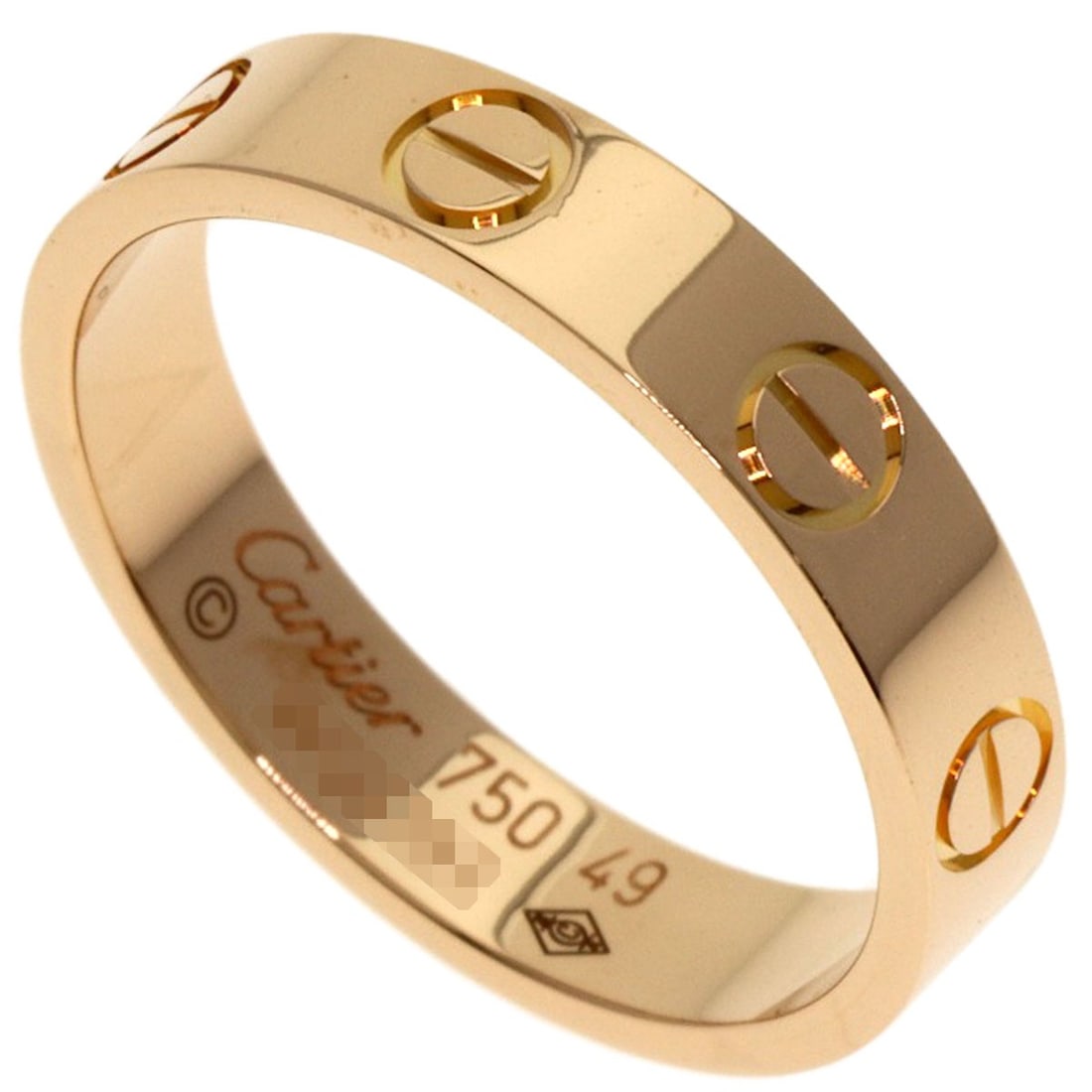 Gold CARTIER mini love ring #49 Ring K18 Pink: Gold CARTIER mini love ring #49 Ring K18 Pink This listing features Gold CARTIER mini love ring #49 Ring K18 Pink. Item specifics are provided below. Item Specifics: Brand: CARTIER Style: Ring Materia