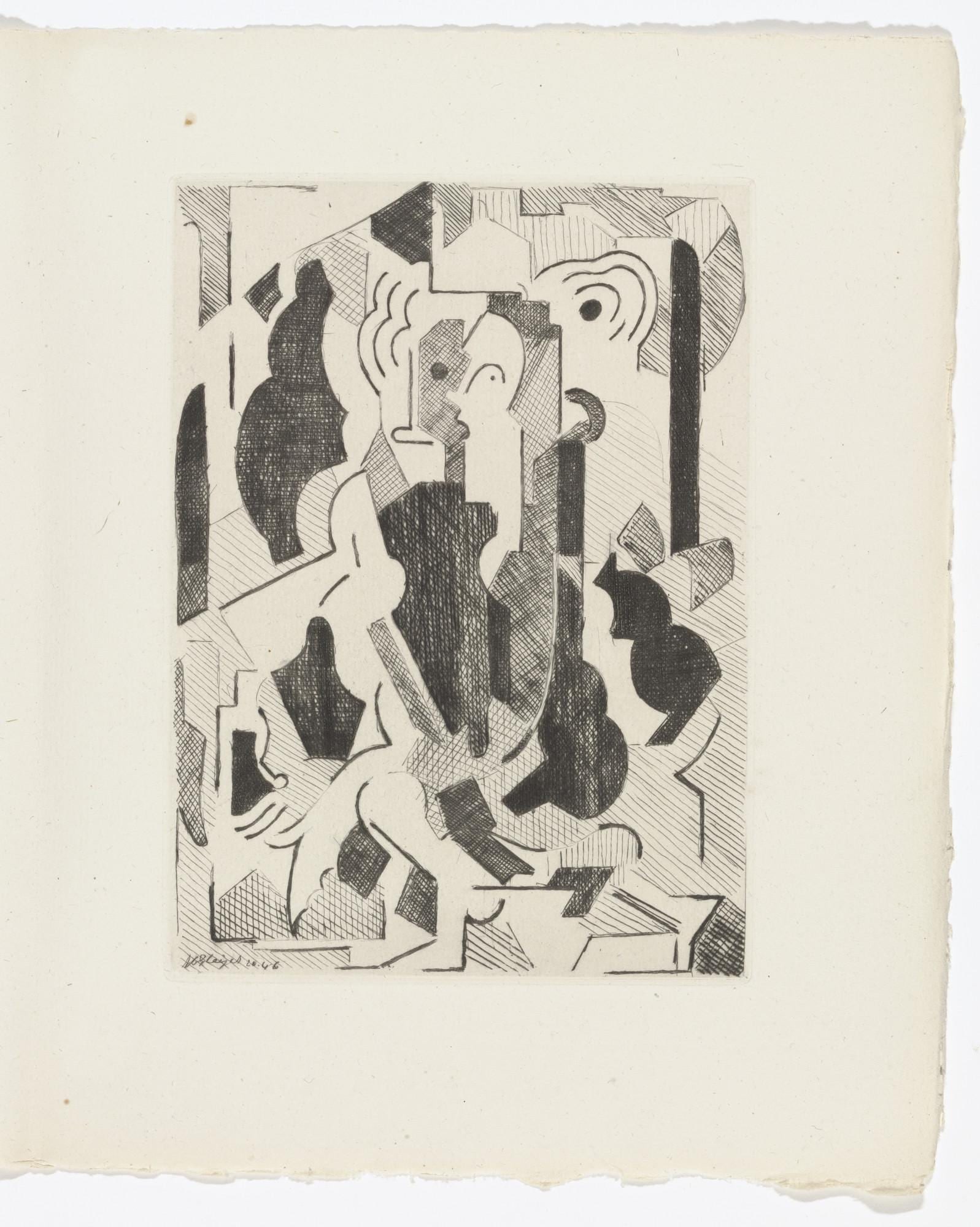 Etching - Albert Gleizes - Composition - Du cubisme - 4